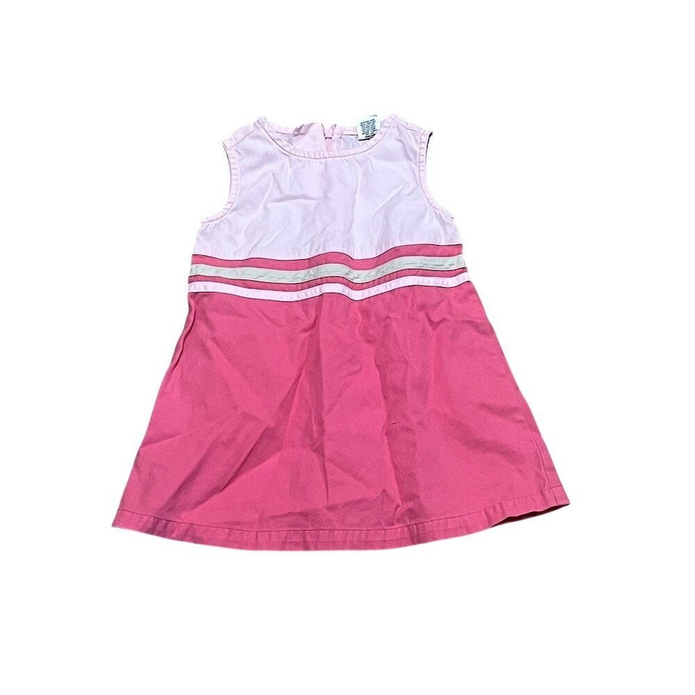 GAP Baby Girls Dress 12-18 Months Pink Colorblock A-Line Sleeveless Zip